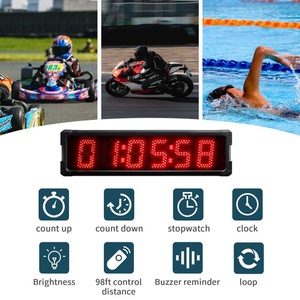 Chronomètre numérique électronique LED <span class=keywords><strong>pour</strong></span> sports de plein air, options simple ou double face, 6 pouces, <span class=keywords><strong>pour</strong></span> marathon, course à pied - Product Image 3