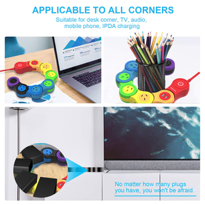 Vastfafa đầy màu sắc mở rộng ổ cắm điện 6 cửa hàng linh hoạt điện dải máy tính xách tay du lịch bảo vệ tăng tùy chỉnh màu sắc - Product Image 4