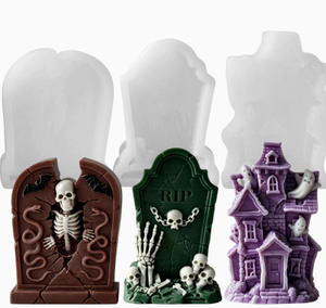 Fournitures pour la fabrication de bougies N-225, bougies parfumées Halloween, pierre tombale, crâne, fantôme, décoration d'intérieur, bougies artisanales en cire de soja, parfum d'intérieur - Product Image 1