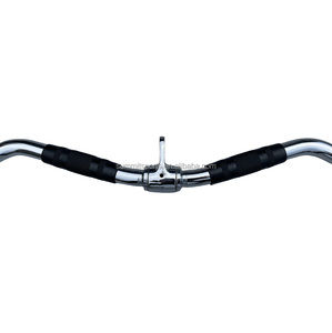 Venta caliente Lat Bar Cable Máquina Accesorio <span class=keywords><strong>Curl</strong></span> Pulldown Bar <span class=keywords><strong>con</strong></span> mango de goma de rotación para gimnasio fitness - Product Image 3