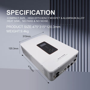 48V 5000W 208/220/230/240Vac <span class=keywords><strong>50Hz</strong></span>/60Hz 순수 사인파 Mppt 전원 끄기 그리드 순수 사인파 태양열 인버터 충전기 - Product Image 3