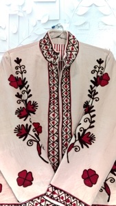 Veste matelassée vintage en toile de coton beige pour femme |   Manteau bohème floral brodé à la main |   Hiver Écologique Durable Rapide - Product Image 5