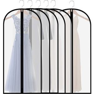 Clear Hanging PEVA <b>Garment</b> <b>Cover</b> Lightweight <b>Breathable</b> with Full Zipper Dust Proof Gown Bag - Product Image 5