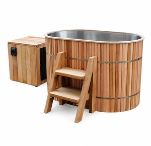 Baignoire en <span class=keywords><strong>bois</strong></span> canadienne Swankia pour bain froid extérieur, petite cuve de plongeon avec trous de refroidissement, refroidisseur portable à vendre - Product Image 3