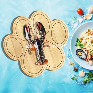 Bandeja de bambú con forma de cangrejo para niños, para comida, refrigerios, postres, uso doméstico en la cocina, tabla de cortar - Product Image 4