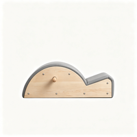 Correcteur de posture lombaire en cuir microfibre, portable, avec cadre en bois de caoutchouc importé, mousse haute densité, acier piano, pour studio de Pilates