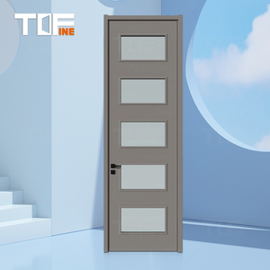 Volet plat intérieur composite de luxe entièrement étanche PVC solide WPC <span class=keywords><strong>peinture</strong></span> PC obturateur caché extérieur porte principale de maison conception de Chine - Product Image 4