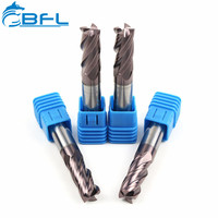 Fresa de carburo BFL de 4 filos, fresa plana HRC55, herramienta de corte para fresado