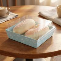 Boîte à sandwich jetable sans PFAS avec couvercle transparent, contenants alimentaires résistants à la graisse, prix d'usine, vente en gros