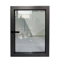 Fenêtres en aluminium à double vitrage inclinable et tournant anti-pluie personnalisées du fabricant Style pivotant à ouverture vers l'intérieur avec rideau à persiennes