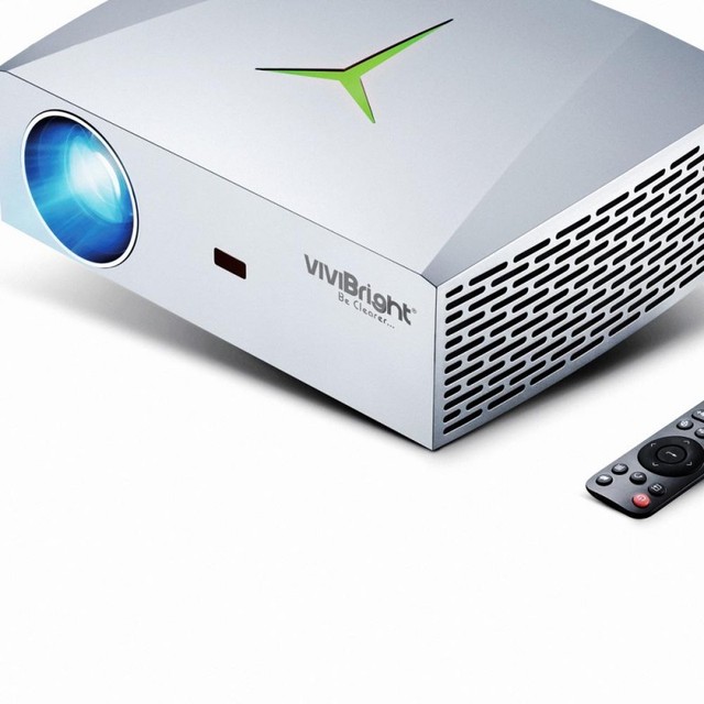 HD 1920x1080 Resolution LCD Portable Home Cinema VIVIBRIGHT F40 Projector LED Lamp Built-in Speakers 1000 Lumens 30000+ Hours
