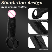 Anneaux vibrants de haute qualité en silicone liquide simulé pour hommes, télécommandés par application électrique