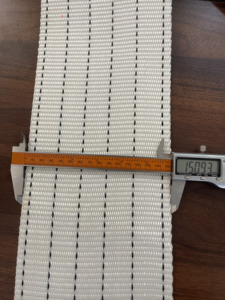 Sangle de levage en polyester blanc de 150 mm, facteur de sécurité 5:1, sangle de levage robuste, haute résistance à la traction pour la manutention des marchandises - Product Image 3
