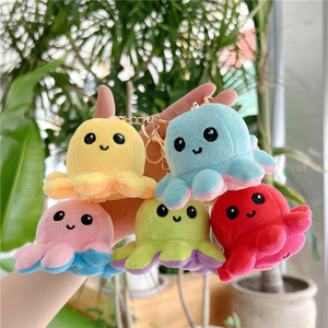 Meilleures ventes : Pendentif de sac à dos et porte-clés en peluche pieuvre Kawaii à visage changeant - Product Image 4