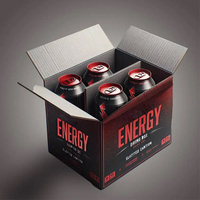 Boîte de présentation personnalisée pour six packs de bière ou de vin, boîte vide en carton pour canettes de bière, bouteilles en verre, emballage