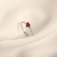 Bague élégante en argent 925 et plaqué or 14 carats avec rubis, idéale pour les fêtes - Nouveauté Dropshipping