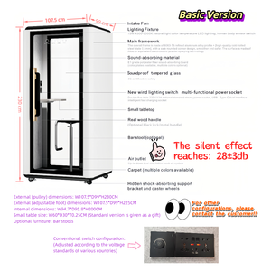 Cabina telefónica de aluminio insonorizada modular personalizada espacio de trabajo privado para estudio de chat móvil para sala de estar de edificio de oficinas - Product Image 2