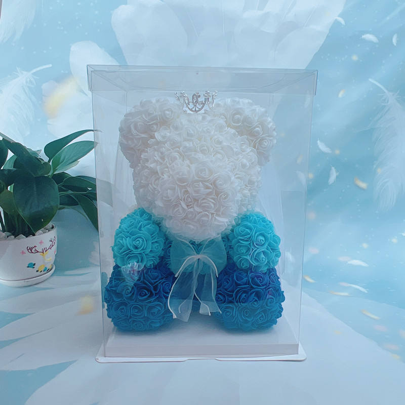 With lights Crown head yarn gradient dark blue