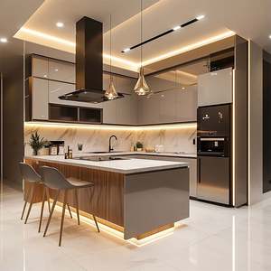 Soluciones de Almacenamiento para Despensa de Cocina Modular Personalizada, Opciones de Granito/Mármol, Diseño Impermeable, Protector Contra Salpicaduras para Fregadero - Product Image 6