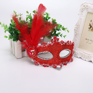 Longstar 2023 Hotselling En Gros <span class=keywords><strong>Venise</strong></span> Style En Cuir Plume Mascarade Masque Avec Chapeau Décoratif Pour Halloween - Product Image 2
