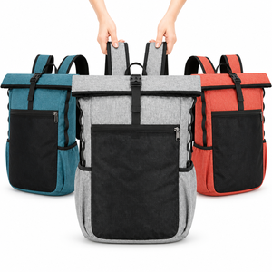 Custom Printed Logo Anti-Theft Foldable Lightweight Polyester Unisex Hiking <b>Backpack</b> Fashionable <b>Waterproof</b> Zipper 22L Travel - Product Image 4