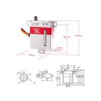 KST X10 V8.0 DC7.4V 50 mm Micro Servomoteur RC Numérique à Engrenages Métalliques pour Communication et Cardan de Véhicules Télécommandés