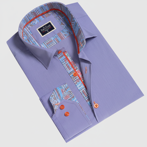 Camisa de hombre con estampado liso Lila - Product Image 2