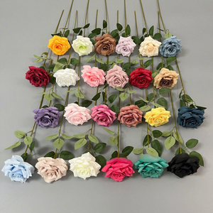 <span class=keywords><strong>Rose</strong></span> artificielle en soie à tête unique en gros pour décoration de mariage et de maison, bouquet - Product Image 1