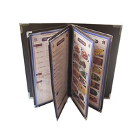 Yimi Cuir Personnalisé A4 Taille PU Cuir Menu Dossier pour Restaurants Logo En Relief Inclus