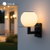 Lampe murale extérieure étanche en acier inoxydable et plexiglas pour cours, balcons, entrées et éclairage de porte d'entrée