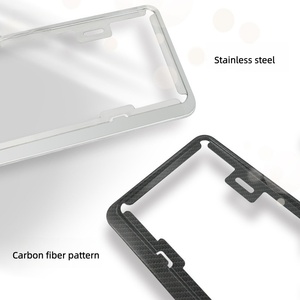 Car License Plate <b>Frame</b> Factory Direct New Arrival Thickened Stainless Steel License Plate <b>Frame</b> for Taiwan Models - Product Image 4