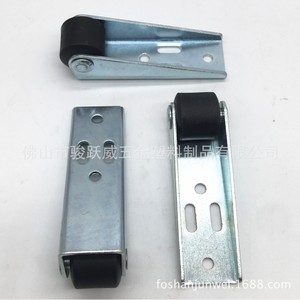 Roulette de guidage diamantée Junwei 40 mm avec roue en PU, roulette rigide pour meubles, silencieuse et durable 108x28 mm - Product Image 4