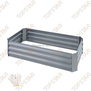 OEM & ODM Jumbo Size <span class=keywords><strong>in</strong></span> acciaio zincato <span class=keywords><strong>ferro</strong></span> letto da giardino rialzato scatola <span class=keywords><strong>fioriera</strong></span> per giardini all'aperto vasi di fiori e fioriere - Product Image 4