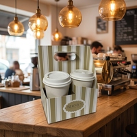 Boîte d'emballage personnalisée pour café et desserts à emporter, gobelet en papier pour café avec impression intégrale
