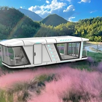 Maison Capsule Modulaire Prix Usine 2 Chambres avec Cuisine, Cabine de Bureau Mobile D7 Design Vessel Noir