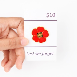 Manufacturer Enameled <strong>Poppy</strong> Flower Lapel <strong>Pin</strong> Festival of Remembrance Day Lest We Forget Never Forget Veteran <strong>Poppy</strong> Brooch Badge - Product Image 6