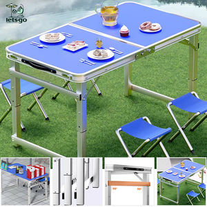 便携式折叠铝桌椅套装户外轻质供应商展示桌，用于市场和街道摊位 - Product Image 2