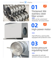 Hoge opbrengst motorische spiraalpers extractiemachine automatische schroefpers sapapparatuur hoge productiviteit peer kool