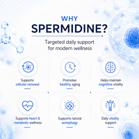 Capsules de Spermidine Marque Blanche Extrait de Germe de Blé Haute Pureté Santé Cellulaire Rajeunissement Longévité Supplément Vente en Gros