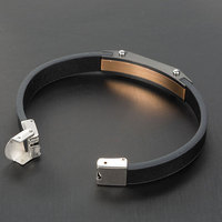Accessoires de bijoux pour hommes en acier inoxydable à la mode Bracelet en cuir créatif