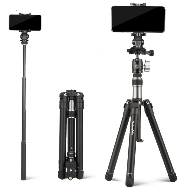 Q160D 25CM Folded Aluminum Mini Table Tripod for Mobile Phone Sefie Stick Camera Flexible Lightweight Small Slr Camera Tripod
