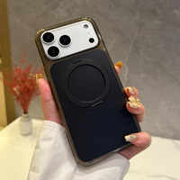 Coque de téléphone portable à chargement sans fil avec béquille rotative à 360° et design dégradé pour iPhone 18 Pro Max 17 Air 16 Plus 15 14