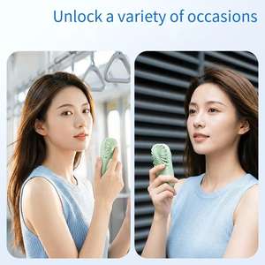 Ventilateur de poche promotionnel <span class=keywords><strong>en</strong></span> boîte cadeau <span class=keywords><strong>en</strong></span> vente, ventilateur de climatisation portable à piles, ventilateur de poche orange, logo personnalisé - Product Image 5