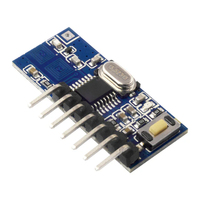 QIACHIP RX480E TX118SA-4 433.92Mhz Sans Fil Large Tension Codage Émetteur Module Décodage Récepteur Module 4CH DIY Kit