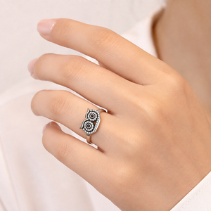 Anello Occhio di Gufo per Donne, Anello da Dito Minimalista alla Moda - Product Image 3