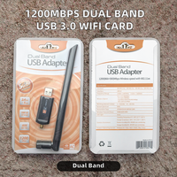 Penawaran Khusus Pabrik Kartu Jaringan Nirkabel Dual Band Eksternal USB 3.0 1200Mbps RT8812BU untuk Laptop 2.4GHz 5.8GHz