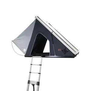 Tenda atap 4X4, untuk truk SUV portabel ultra ringan mudah dipasang tahan air dengan tangga tenda