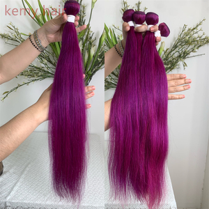 Vente en gros paquets de cheveux vierges brésiliens cuticule violette à vagues profondes alignée <span class=keywords><strong>couleur</strong></span> fantaisie pour le vendeur d'utilisation de fête des femmes noires - Product Image 2