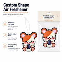 Désodorisant de voiture personnalisé en forme d'animal (hamster) en feutre imprimé, parfumé, innovant, marque privée