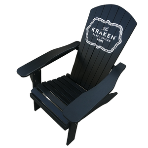 Logotipo personalizado negro hoguera cubierta reclinable salón moderno al aire libre de <span class=keywords><strong>madera</strong></span> de <span class=keywords><strong>cedro</strong></span> plegable Muskoka Adirondack silla para hoteles Villas - Product Image 1